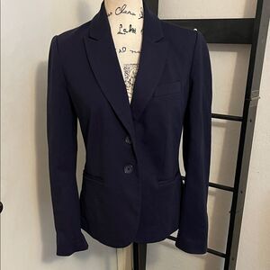Boden Blue Button Closure Blazer Jacket Work Event Office Professional